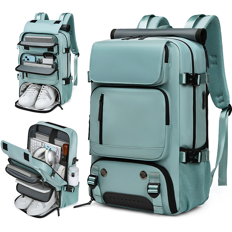 Travel backpack for women, large capacity, 16in, multifunctional luggage bag, hand-held crossbody, travel backpack for men