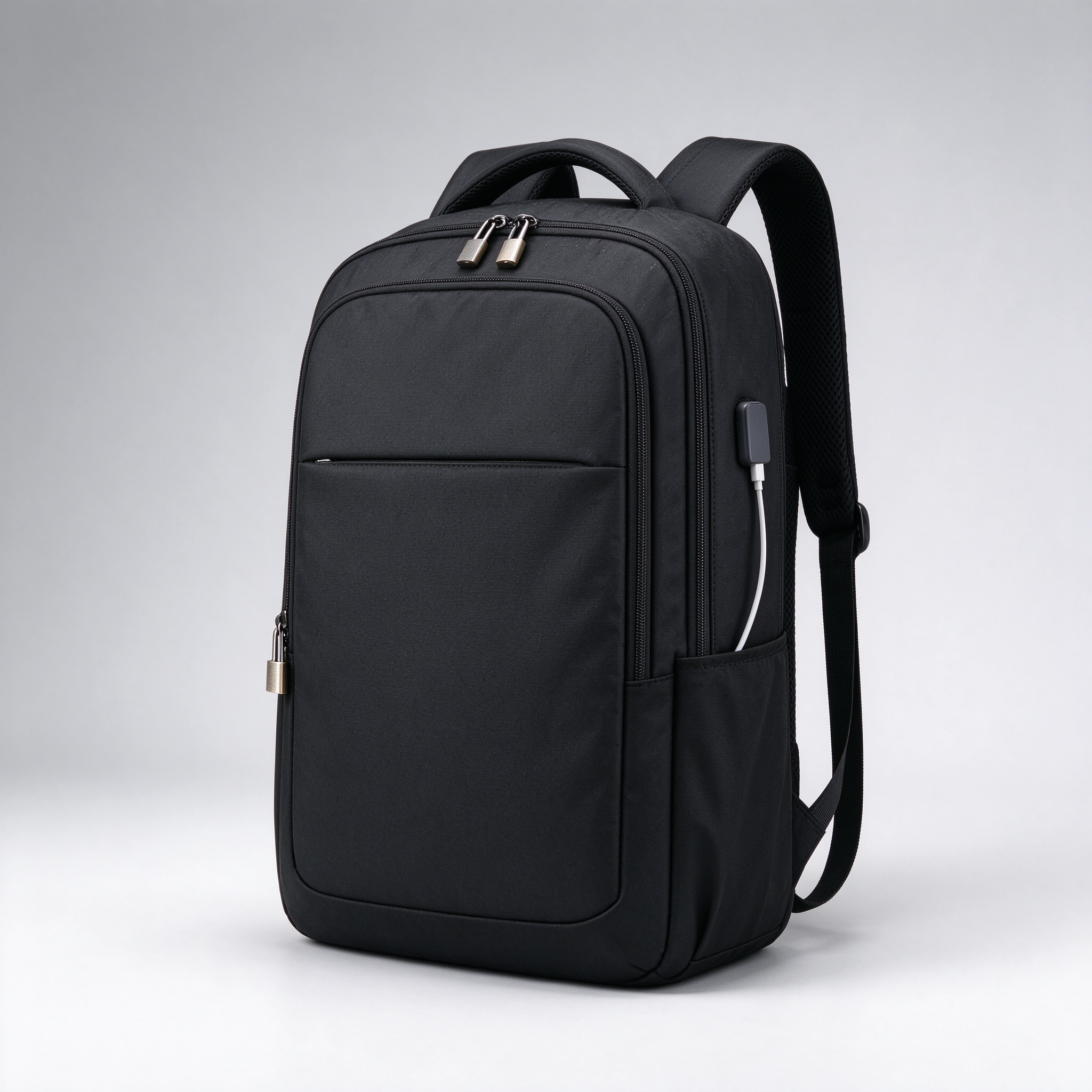 Anti-Theft 15.6" Laptop Backpack - Black (Grade A)