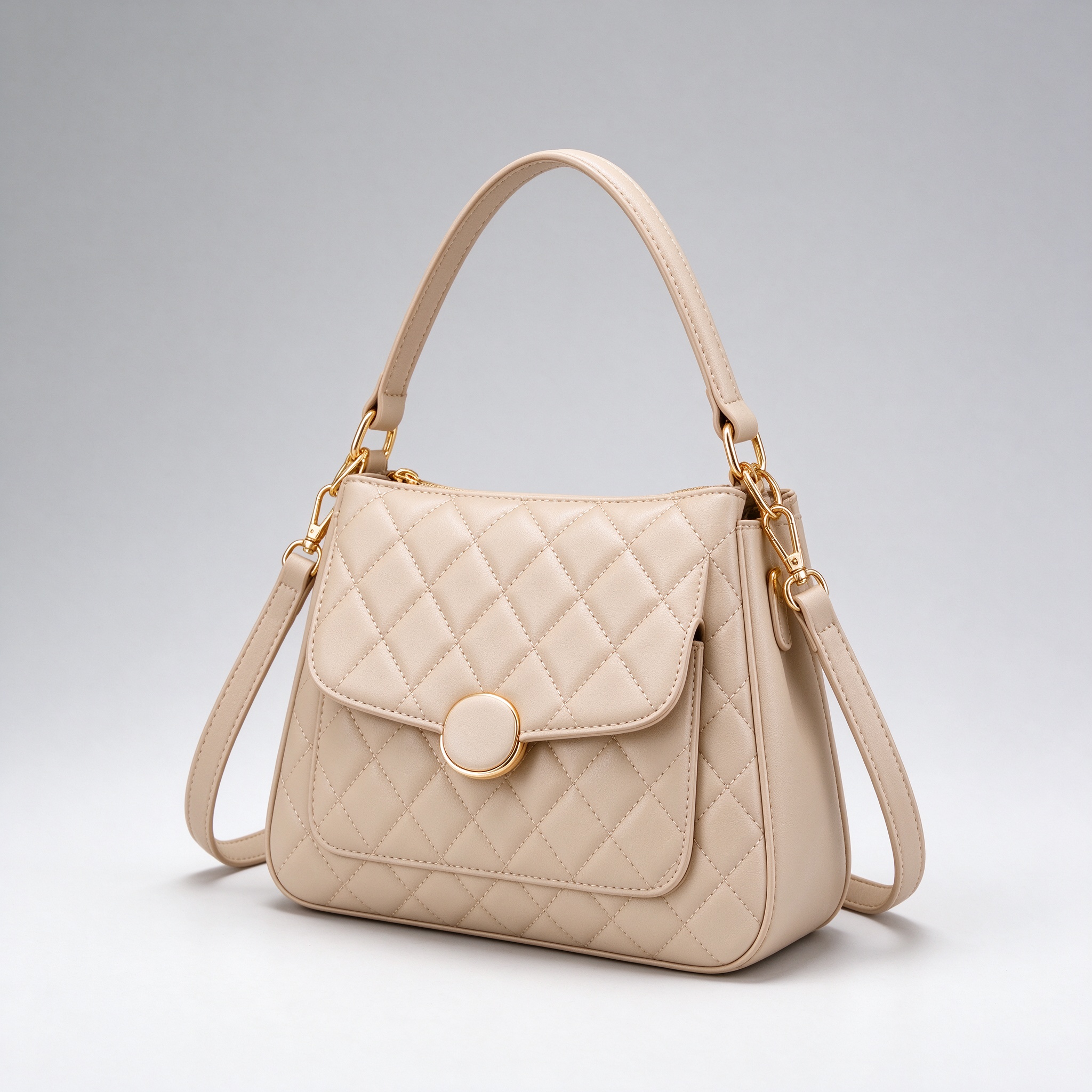 Ladies Shoulder Handbag - Beige (New)